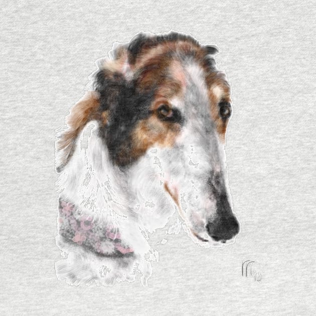 Beautiful Borzoi Russian Wolfhound by LITDigitalArt